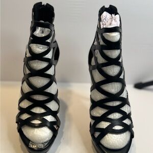 Eithy Women's Summer Shoes Sky High Heels‎ Platoforms Sandals, Black, 7.5